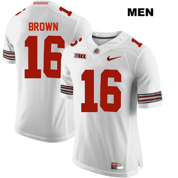 Ohio State Buckeyes Men's Cameron Brown #16 White Authentic Nike College NCAA Stitched Football Jersey TK19E04IN